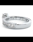 Inel de Logodnă din Aur 14k cu Diamante Create în Laborator Solitaire Etern Pavé de 0.96 ct