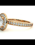 Inel de Logodnă din Aur 14k cu Moissanite Brilliant Halo Pavé de 1.73 ct