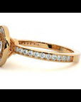 Inel de Logodnă din Aur 14k cu Diamante Create în Laborator Brilliant Halo Pavé de 1.20 ct