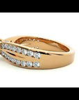 Inel De Logodnă Montură Duo Solitaire Pavé din Aur 14k cu Diamante Create în Laborator de 1.10 ct