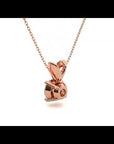 Lanț cu Pandantiv Solitaire Rotund din Diamant Create în Laborator de 0.59 ct