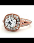 Inel de Logodnă cu Diamante Naturale Halo Duo Etern Pavé de 1.61 ct