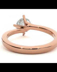 Inel de Logodnă din Aur 14k cu Diamante Create în Laborator Solitaire Etern Pavé de 1.15 ct
