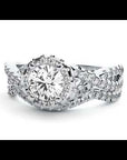 Inel de Logodnă din Aur 14k cu Moissanite Pavé in Formă De Spirală de 1.04 ct