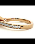 Inel de Logodnă din Aur 14k cu Diamante Naturale Solitaire Etern Pavé de 1.51 ct