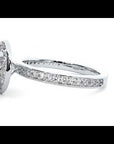 Inel de Logodnă din Aur 14k cu Moissanite Brilliant Halo Pavé de 1.73 ct