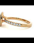 Inel de Logodnă Aristocrat cu Moissanite Halo Pavé de 1.14 ct