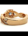 Inel de Logodnă din Aur 14k cu Diamante Naturale Pavé în Spirală Eternă de 0.90 ct