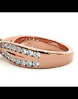 Inel De Logodnă Montură Duo Solitaire Pavé din Aur 14k cu Diamante Create în Laborator de 1.10 ct