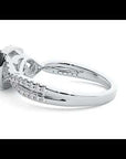 Inel de Logodnă Positano Pavé din Aur 14k cu Moissanite de 1.35 ct