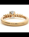 Inel de Logodnă din Aur 14k cu Moissanite Solitaire Etern Pavé de 0.87 ct