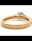 Inel de Logodnă din Aur 14k cu Moissanite Solitaire Etern Pavé de 0.40 ct