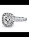 Inel de Logodnă Halo Pavé din Aur 14k cu Diamante Create în Laborator de 1.92 ct