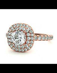 Inel de Logodnă Aristocrat cu Moissanite Halo Pavé de 1.14 ct