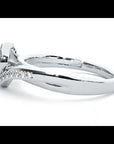 Inel de Logodnă din Aur 14k cu Moissanite Pavé în Spirală Eternă de 0.53 ct