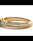 Inel De Logodnă Prestige Pavé din Aur 14k cu Diamante Create în Laborator de 1.04 ct