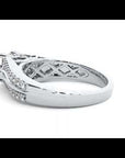 Inel De Logodnă Goutte de Rosée cu Diamante Create în Laborator Pavé de 1.05 ct