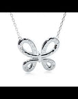 Lanț din Aur 14k cu Pandantiv Fluture din Diamante Naturale de 0.31 ct