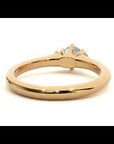 Inel de Logodnă din Aur 14k cu Trei Moissanite de 0.73 ct