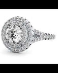 Inel de Logodnă Brilliant Rotund Halo Pavé cu Diamante Create în Laborator de 1.32 ct