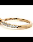 Inel de Logodnă Pavé din Aur 14k cu Moissanite Brilliant de 0.41 ct