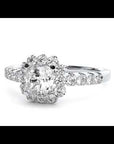 Inel de Logodnă Fleur Pavé cu Moissanite de 0.94 ct