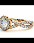 Inel De Logodnă Marseille Pavé din Aur 14k cu Moissanite de 1.01 ct