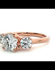 Inel de Logodnă Vivienne din Aur 14k cu Trei Moissanite de 1.62 ct
