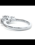 Inel de Logodnă cu Trei Diamante Create în Laborator Pavè de 1.80 ct