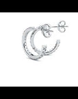 Cercei Hoop din Aur 14k Cu Diamante Naturale de 0.70 ct