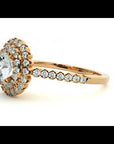 Inel de Logodnă cu Moissanite Brilliant Duo Halo Pavé de 0.86 ct