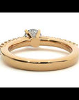 Inel de Logodnă din Aur 14k cu Moissanite Solitaire Etern Pavé de 1.12 ct