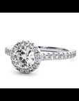 Inel de Logodnă Oxford cu Moissanite Brilliant Halo Pavé de 0.86 ct
