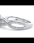 Inel de Logodnă Trio cu Moissanite Halo Pavé de 0.68 ct