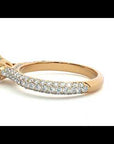 Inel De Logodnă Précieux Pavé din Aur 14k cu Moissanite de 1.27 ct
