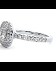 Inel de Logodnă Aristocrat cu Moissanite Halo Pavé de 1.14 ct