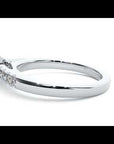 Inel de Logodnă din Aur 14k cu Moissanite Solitaire Etern Pavé de 0.42 ct