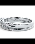 Inel De Logodnă Douce Aurore cu Diamante Create în Laborator Pavé de 0.72 ct