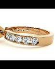 Inel de Logodnă din Aur 14k cu Moissanite Solitaire Etern Pavé de 1.26 ct