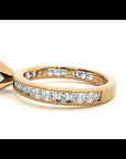 Inel de Logodnă din Aur 14k cu Diamante Create în Laborator Solitaire Etern Pavé de 0.97 ct
