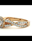 Inel De Logodnă Brise d'Été din Aur 14k cu Moissanite Pavé de 0.87