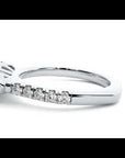 Inel de Logodnă din Aur 14k cu Trei Moissanite Pavè de 1.54 ct