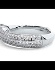 Inel De Logodnă Quatro Pavé din Aur 14k cu Moissanite de 1.01 ct