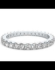 Inel Eternity din Aur 14k cu Moissanite Tăietură Rotund Brilliant de 0.90 ct