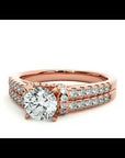 Inel de Logodnă din Aur 14k cu Diamante Naturale Pavé în Dans Etern de 0.99 ct