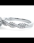Inel De Logodnă Côte d'Azur Pavé cu Diamante Naturale de 0.75 ct