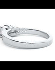 Inel de Logodnă Pavé din Aur 14k cu Diamante Create în Laborator Princess de 0.57 ct