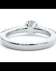 Inel de Logodnă din Aur 14k cu Moissanite Solitaire Etern Pavé de 1.12 ct