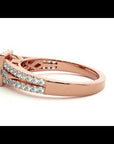 Inel Vintage Pavé Princess cu Diamante Naturale de 0.96 ct