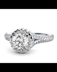 Inel de Logodnă Twilight din Aur 14k cu Diamante Naturale Halo Pavé de 1.07 ct